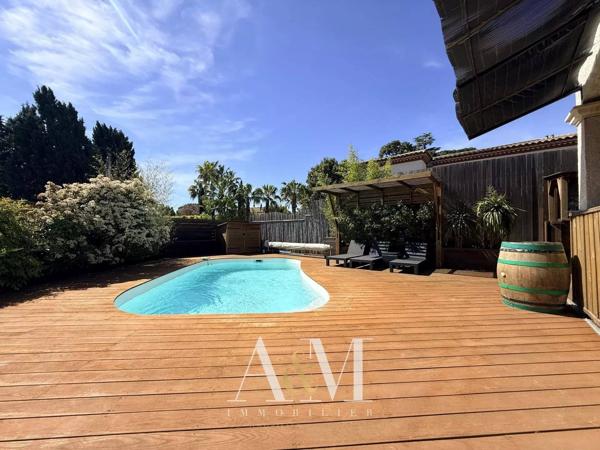 Maison T4 98 m² + garage + piscine /413 m²