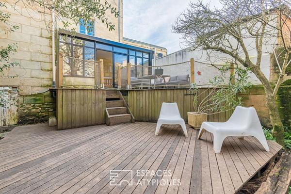 Appartement traversant avec terrasse et jardin