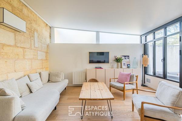 Appartement traversant avec terrasse et jardin