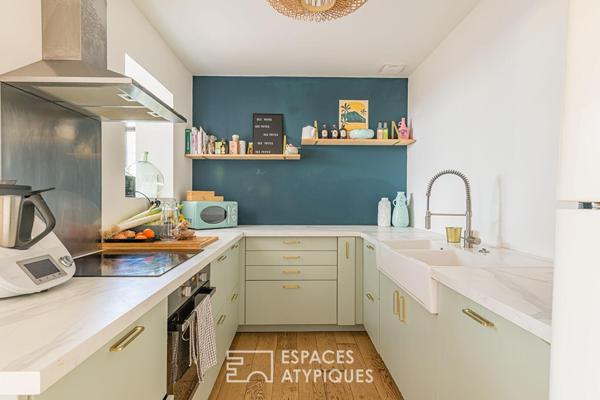 Appartement traversant avec terrasse et jardin