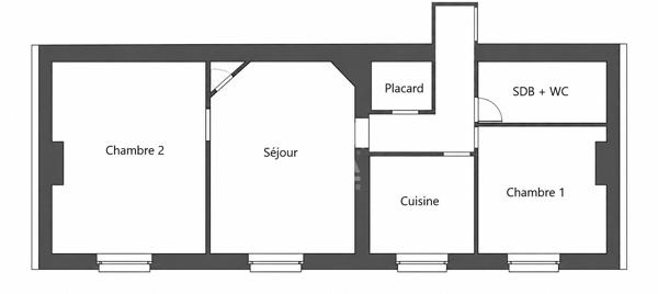 Appartement Levallois Perret 3 pièce(s) 51.65 m2