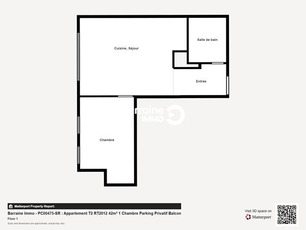 Vente appartement à Plougastel-Daoulas, 2 pièces 42.02m²