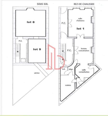 Bureau de 69 m² à vendre à Bordeaux Saint-Michel - Victoire