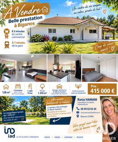 Maison à vendre 6 pièces 128 m² Biganos