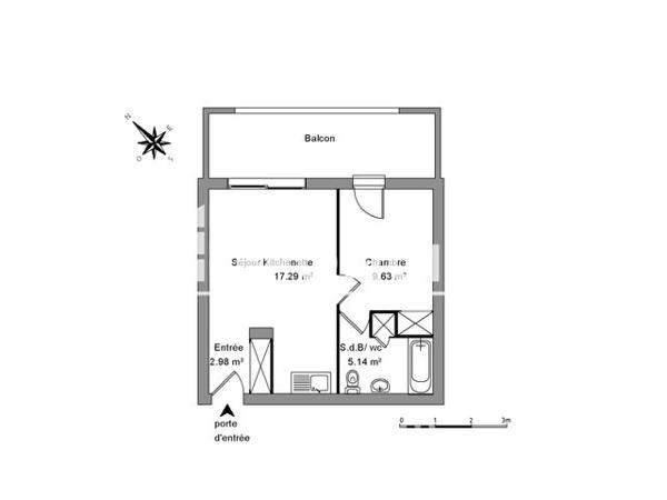 Location Appartement 2 pièces 35.04 m² - 427 RUE DE L'ESPINOUSSE Montpellier 34090