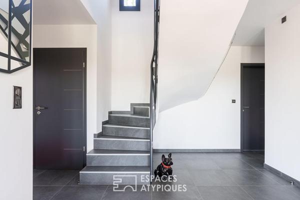 Maison d’architecte contemporaine de plain-pied avec jardin aux portes de Nancy