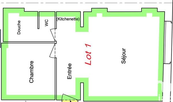 Appartement 2 pièces de 37 m² à Reims (51100)