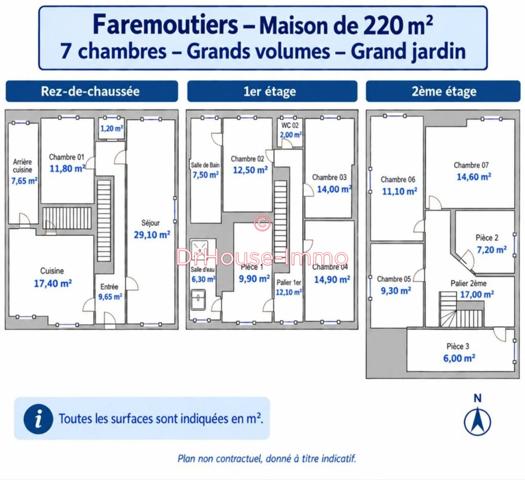 Maison à vendre 8 pièces de 220 m²