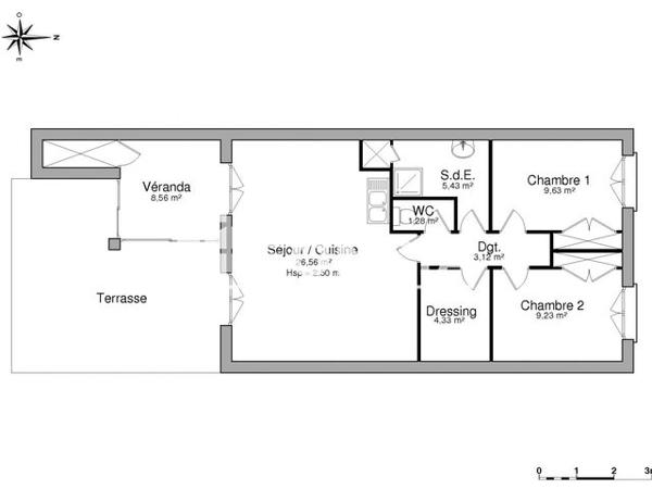 Location Appartement 3 pièces 68.14 m² - 12 RUE PORTE DE JONQUERETTES Saint Saturnin Les Avignon 84450