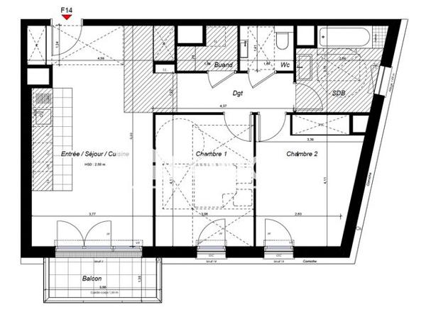 Location Appartement 3 pièces 67.33 m² - 444 AVENUE DE LA DIVISION LECLERC Chatenay- Malabry 92290