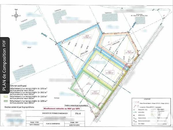 Dans secteur calme, terrain à bâtir d'une surface de 1.255 m²  (lot D)