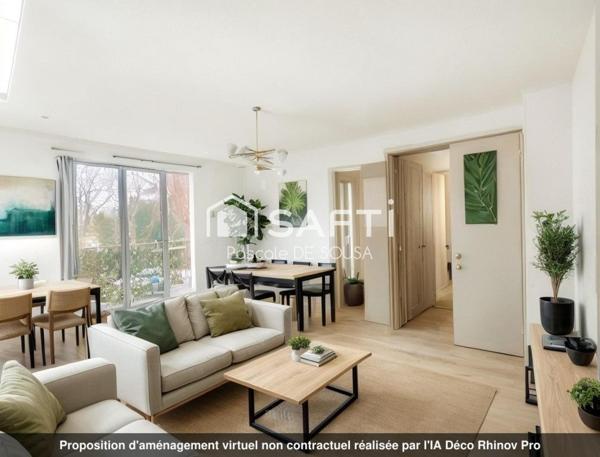 Triangle d'Or, appartement avec 3 chambres, triple exposition, balcon face à la verdure