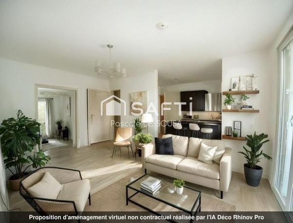 Triangle d'Or, appartement avec 3 chambres, triple exposition, balcon face à la verdure