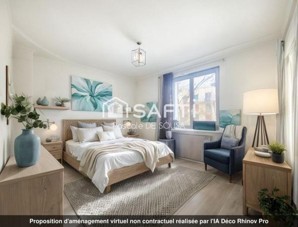 Triangle d'Or, appartement avec 3 chambres, triple exposition, balcon face à la verdure