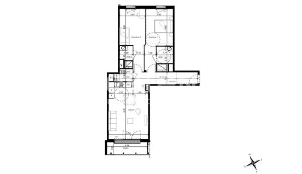 Appartement neuf - 3 pièces - 72m² - Notre Dame De Bondeville