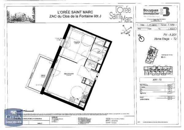 Appartement à louer 2 pièces 41.25m² Orléans (45000)
