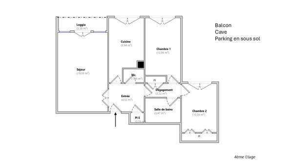 Appartement à vendre 3 pièces 64 m² Rueil-Malmaison