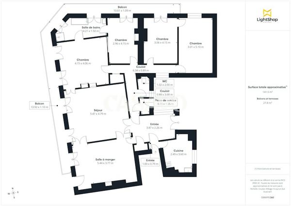 Vente Appartement 7 pièces de 146m² - 75018 Paris