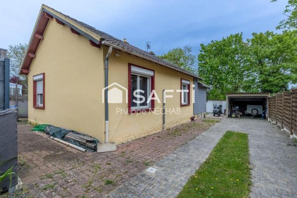 Mantes -la-Ville : Maison 73m2 avec 3/4 chambres - sous-sol – garage – atelier fermé et jardin