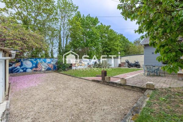 Mantes -la-Ville : Maison 73m2 avec 3/4 chambres - sous-sol – garage – atelier fermé et jardin