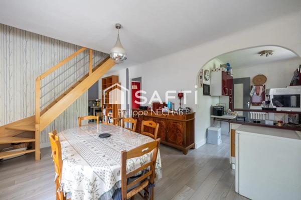 Mantes -la-Ville : Maison 73m2 avec 3/4 chambres - sous-sol – garage – atelier fermé et jardin