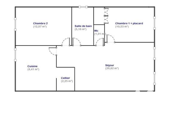 Maison à vendre 3 pièces 60 m² Montfermeil