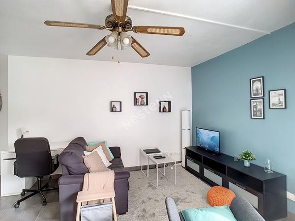 A LOUER- Appartement de type T2 meublé et lumineux à Grenoble avec balcon et stationnement protégé