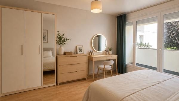 Grand F2 avec balcon et parking