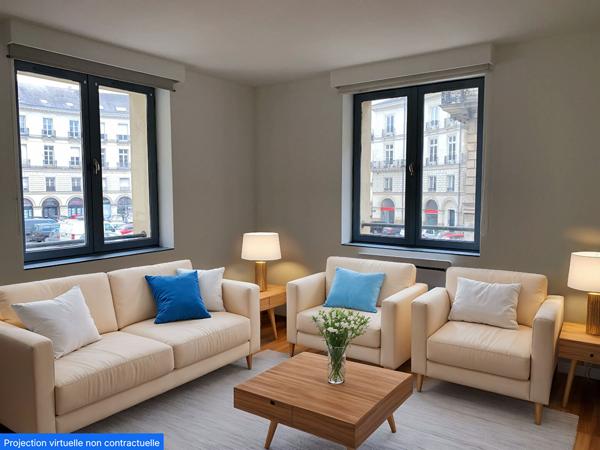 Appartement à vendre Nantes - 2 pièces, 44m² avec 1 chambre(s) à 129 840€ - AJP Immobilier Nantes Ouest
