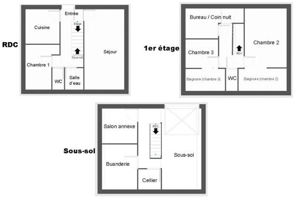 (78) Triel-sur-Seine - Maison individuelle de 5 pièces (3 chambres) de 95 m²