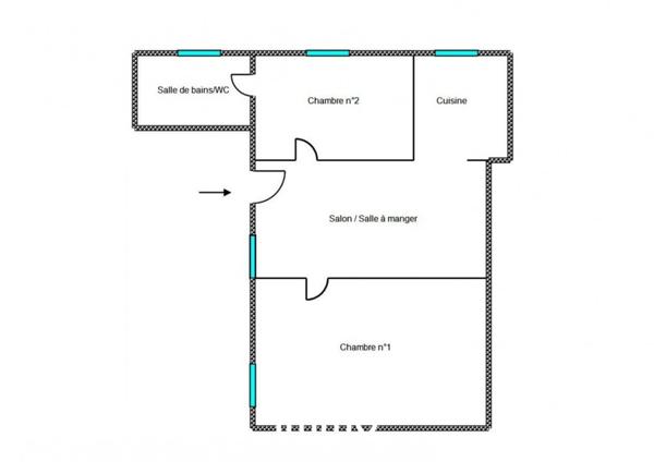Vente appartement Grasse, 59m² 3 pièces 148 900€ avec balcon