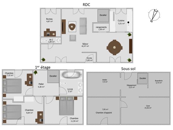 Maison
         6 pièces
        - 97 m² Exclusivité 380 000 € *