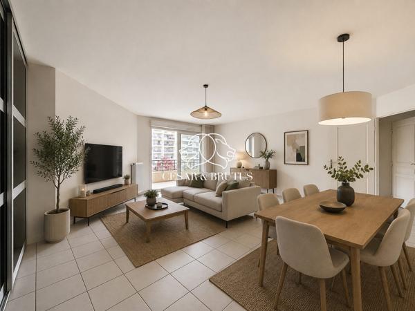 GRAND T4 EN ETAGE ELEVE AVEC BALCONS, CAVE ET GARAGE