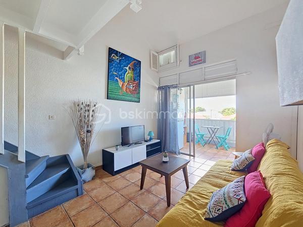 NOUVEAUTE 
Delphine MIRANDA pour BSK Immobilier 

Saint François , en plein coeur de ville avec tous les commerces et la plage à pied , je vous propose cet appartement T2 en duplex d'une surface utile de 42,19 m2 dans une résidence sécurisée avec piscines.
Situé au deuxième et dernier étage il bénéficie d'une jolie vue mer , atout incontestable dans le cadre d'un investissement locatif.
Il se compose d'une entrée avec rangements, une salle d'eau avec douche, un toilette séparé et une pièce de vie salon de 12 m2 avec canapé convertible dotée d'une belle hauteur sous plafond.
A l'étage en duplex une mezzanine avec sa chambre à coucher climatisée et ses rangements (armoire et commode).
Sur la loggia terrasse la cuisine équipée avec cette vue dégagée mer ventilée par les alizés.

La résidence est sécurisée , elle dispose d'un parc en plein coeur de ville et de 3 piscines à votre convenance.
On accède à toutes les commodités à pied (restaurants, commerces, supermarché) et à la plage !
Vendu meublé clé en main, à vous de choisir sa destination : habitation principale ou investissement locatif.

N'hésitez pas à me contacter pour de plus amples informations , échangeons sur votre projet , demandez la vidéo complète .
Merci de privilégier le premier contact par appel ou sms whatsapp.

Les charges de copropriété incluent : le fond de roulement du syndic, l'entretien des communs, piscine et jardins, wifi de la résidence.
