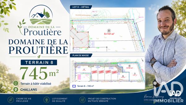 Terrain à vendre 745 m² Challans