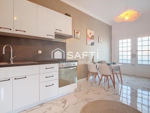 Appartement T3 de 49m² rénové, cour, stationnement