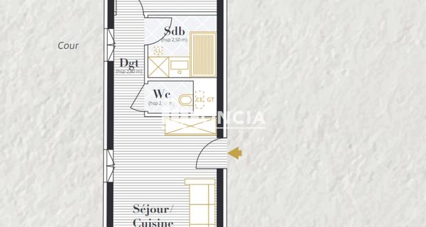 Location Appartement 2 pièces 46.4 m² - Auray 56400