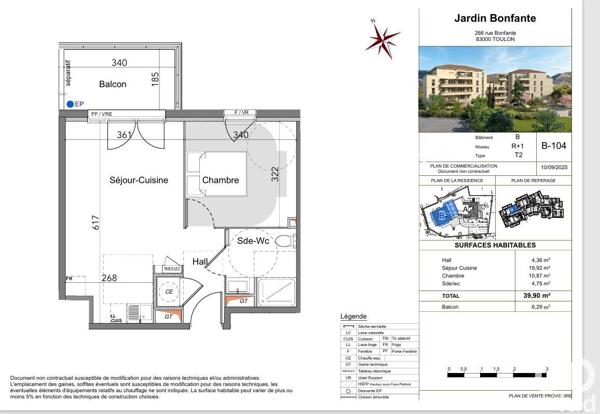 Appartement à vendre 2 pièces 39 m² Toulon