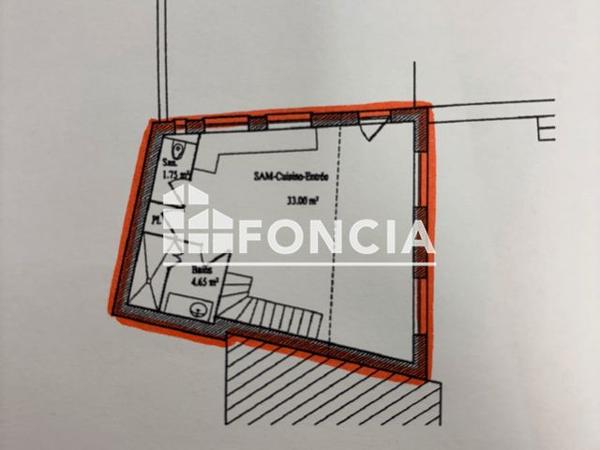 À vendre Appartement 2 pièces 63 m² - Charlieu 42190