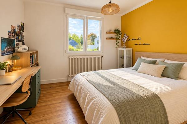 A VENDRE – PLESCOP – À PIED DU BOURG – MAISON 3 CHAMBRES AVEC BEAU JARDIN