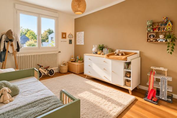 A VENDRE – PLESCOP – À PIED DU BOURG – MAISON 3 CHAMBRES AVEC BEAU JARDIN