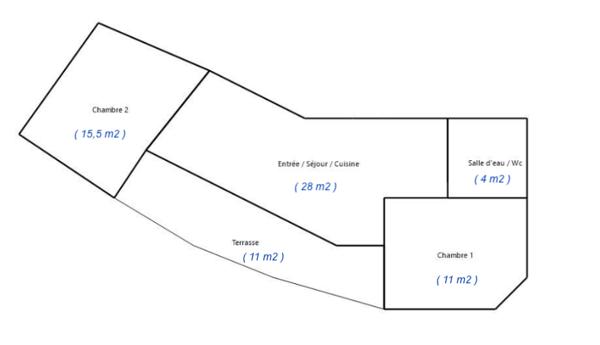 Appartement 3 pièces - 60 m² Exclusivité efficity