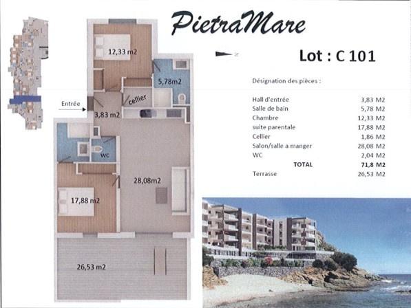 SAN-MARTINO-DI-LOTA – RÉSIDENCE PIETRAMARE – T3 EN BORD DE MER