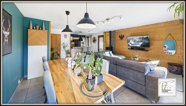 Maison lumineuse de 180 m² au sol – Jardin, garage, sous-sol – Briançon