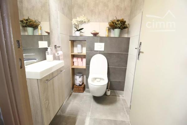 A vendre une villa entièrement rénovée avec un jardin de 801m², terrasse, piscine et garage.