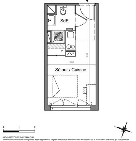 Appartement Auzeville Tolosane 1 pièces 18.73 m²