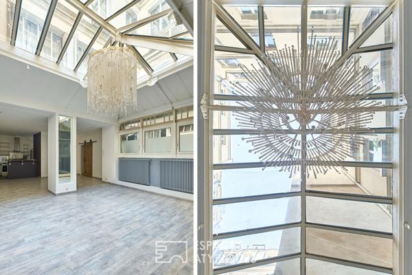 Loft avec verrière zénithale proche Square Montholon et Marché Cadet