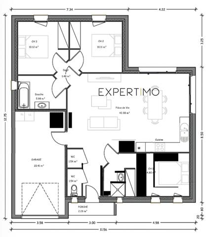 EXCEPTIONNEL à JARD-SUR-MER : Maison neuve de plain-pied T5 de 86 m² à 50 m du Port et à 200 m de la plage