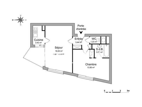Location Appartement 2 pièces 44.52 m² - 2 RUE MONTAIGNE La Rochelle 17000