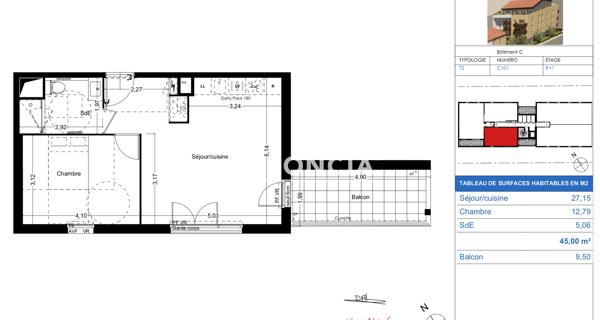 Location Appartement 2 pièces 45 m² - Ambérieu-en-bugey 01500